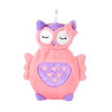 KS Brands Kids 3D Plush Owl Hot Water Bottle 750ml Pink