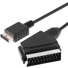 1.8m/6ft rgb scart gaming wire kabel tv av för sony playstation ps2 ps3 spelkonsoler för ps2/ps3 rgb scart head med av säte