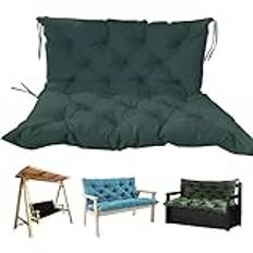 2-3 Seat Swing Replacement Cushion, Outdoor Bench Cushions with Backrest Thicken, Patio Furniture Garden Porch Loveseat Glider Pad Anti-fading Waterproof,K,120 * 100 * 10CM