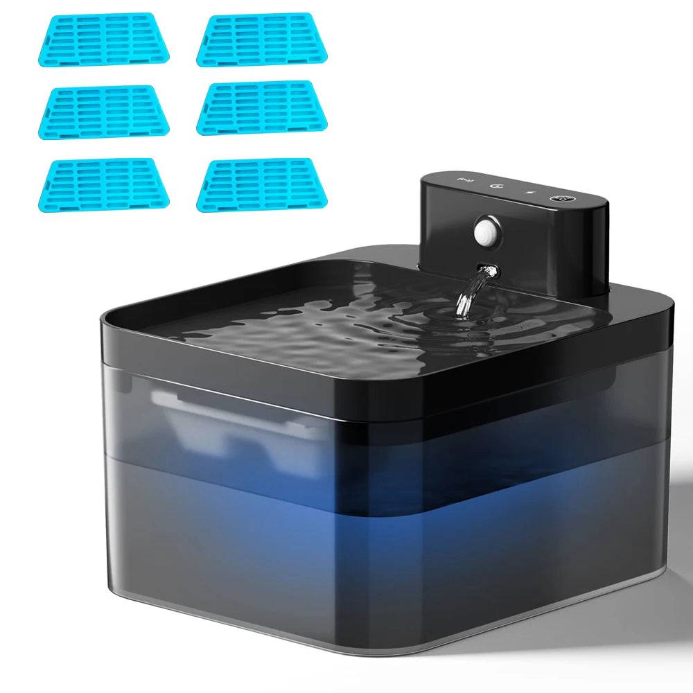 Smart Pet Water Fountain - 2.2L Automatic Drinking Dispenser with Silent Pump - Add 6 Chips / M / 2L (M)