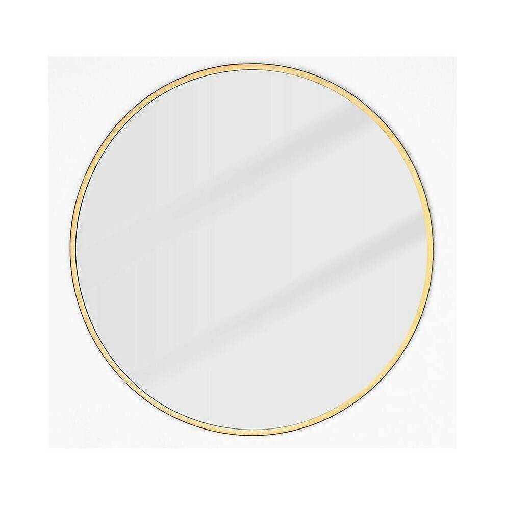 Round Gold Wall Mirror, Vanity Mirror, 24 Inch (60CM) Matte Rustic Mirror for Bathroom, Entryway, Dining Room and Living Room