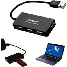 4 portar höghastighets usb 2.0 hubb multi splitter expansion för pc laptop videokameror högtalare tangentbord externa enheter