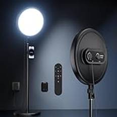 TODI Stor ringlampa med 200 cm stativ, 6 500 K helskärms-selfie-ringlampa med stativ och telefonhållare, professionell stor ringlampa för livestream, YouTube, TikTok, smink, video, barberare,