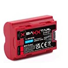 Baxxtar batteri NP-W235 MaxProtect V1 (2600mAh) med aktiv NTC-sensor och V1-fodral - kompatibel med Fuji Fujifilm GFX-50s II GFX-100S GFX-100 II X-H2 X-H2S X-S20 X-T4 X-T5