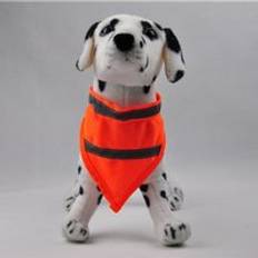 Chihuahua teddy haklappar reflekterande hundsaliv handduk fluorescerande hundhalsduk bandana för hundar kardborre lysande hundhalsband - Röd / 30-36cm
