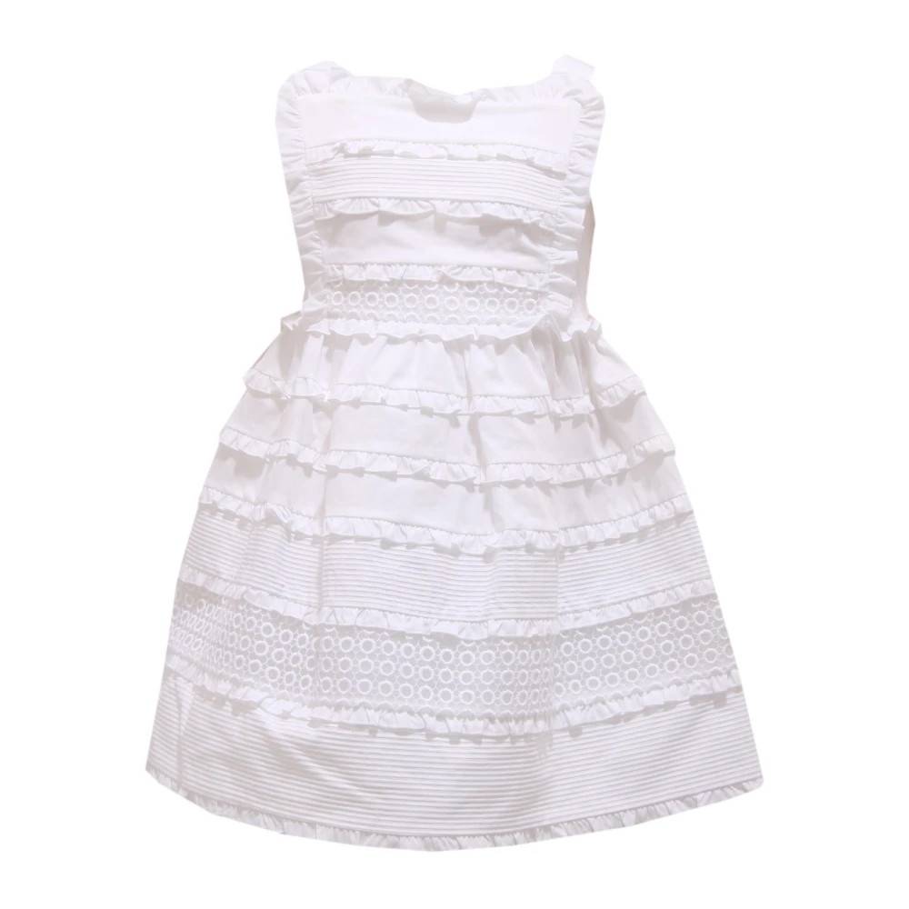 Simonetta Mini Bomuldskjole - Kids - Dame - Hvid - 98 CM - Bomuld