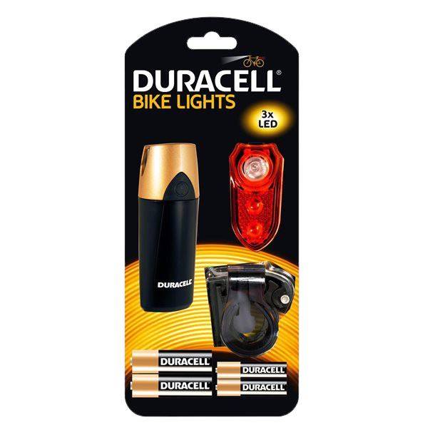 Duracell - LED Cykellygte sæt - forlygte og baglygte