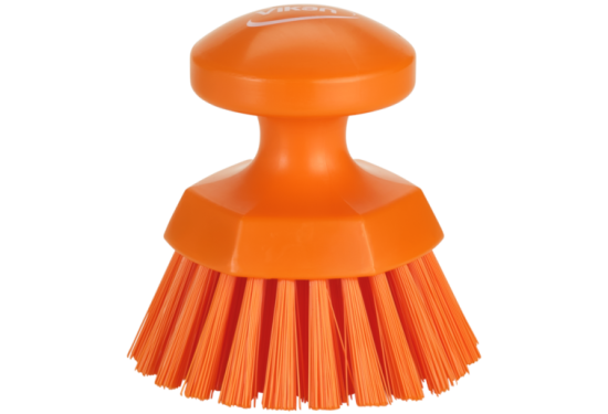 Vikan Rund Handborste, Ø110 mm, Hård, Orange