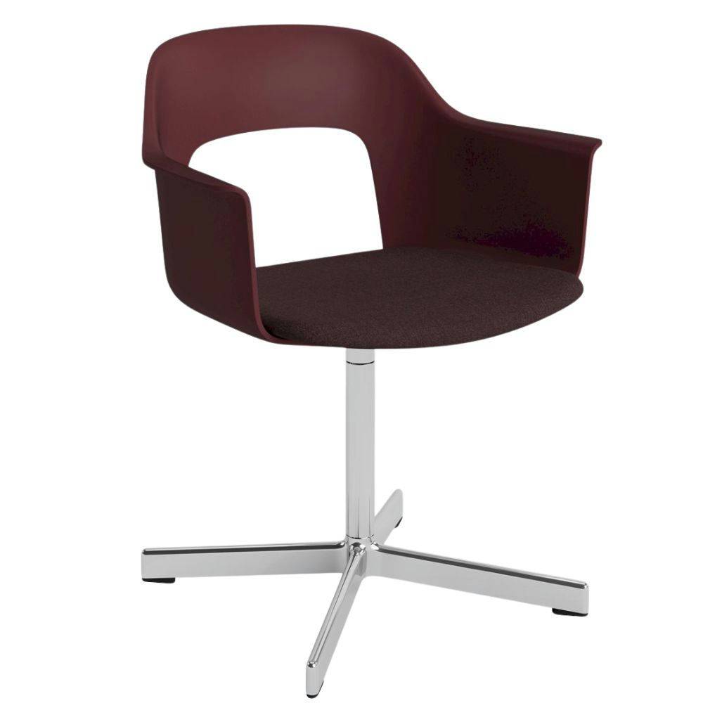 HAY Layout Armchair 233 Upholstery (Polished Aluminium) Spisebordsstol Bordeaux