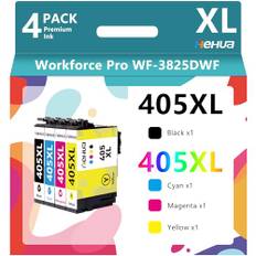 hehua 405XL skrivarpatroner Multipack Kompatibel för Epson 405XL Svart 405 XL bläckpatroner 405 för Epson WF-4820 WF-4825 WF-4830 WF-3820 WF-3825 WF-7310 WF-7830 WF-7835 WF-7840 WF-7310 （10 Pack）