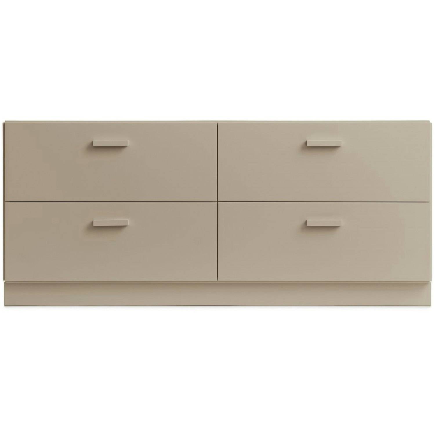 String Stringhylla Relief Byrå Låg Med Sockel Beige - Byråer Mdf Beige - 390080-390095
