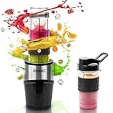 Duronic BL520 Mini Mixer bärbar blender med 500W | 570 och 400 ml | Flaskor utan BPA | För smoothies, proteinshakes, barnmat, frukt- eller grönsaksjuice, milkshakes, cocktails, såser, puré