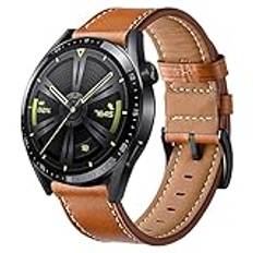 Huawei Watch GT 3 Pro läderband, Huawei Watch GT 3 46 mm, 22 mm armband för Huawei Watch GT 2 46 mm, Huawei Watch GT2 Pro/GT2e, Huawei Watch GT Fashion, Sport, Active, Elegant, Classic