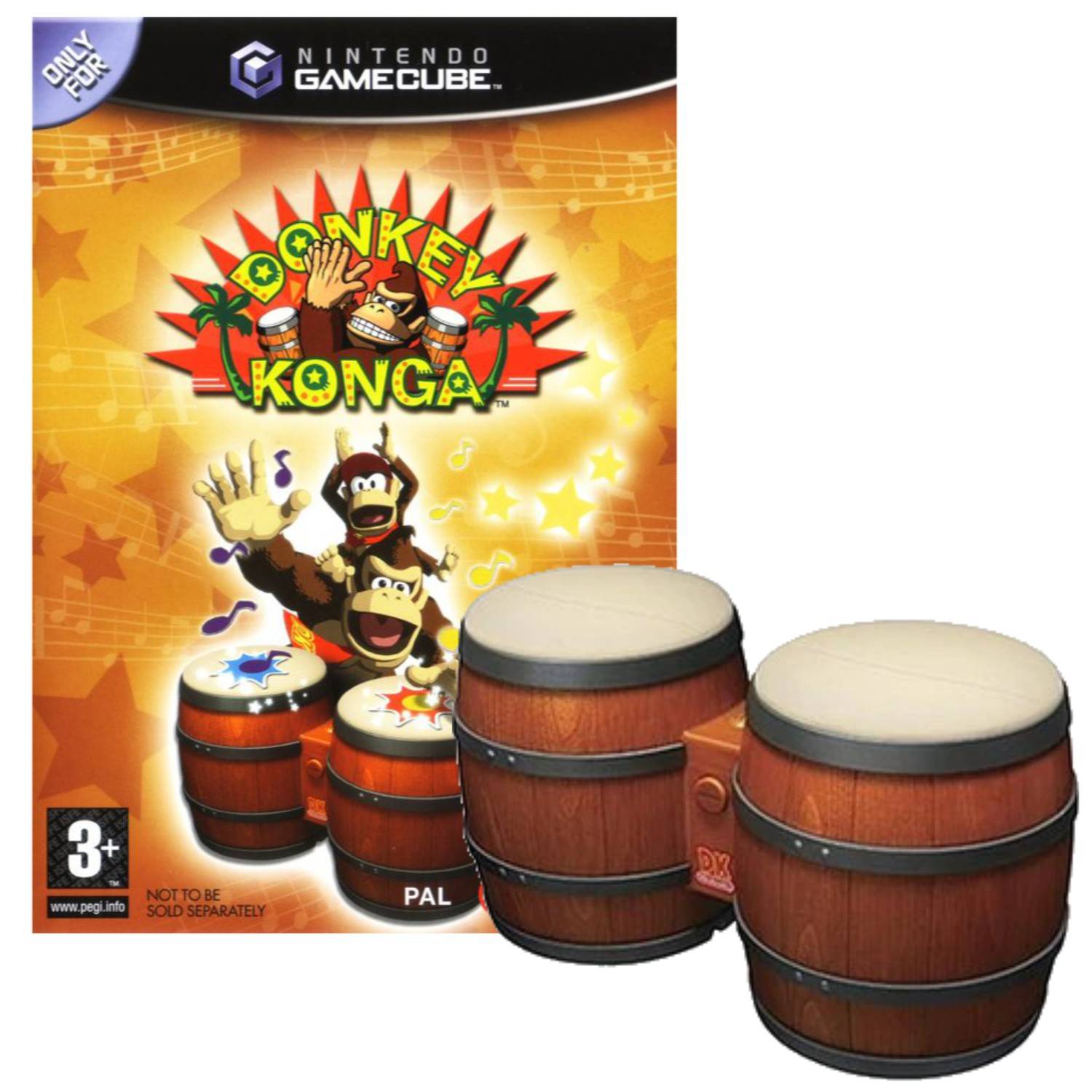 Donkey Kong Bongos + Donkey Konga Nintendo Gamecube (Begagnad)