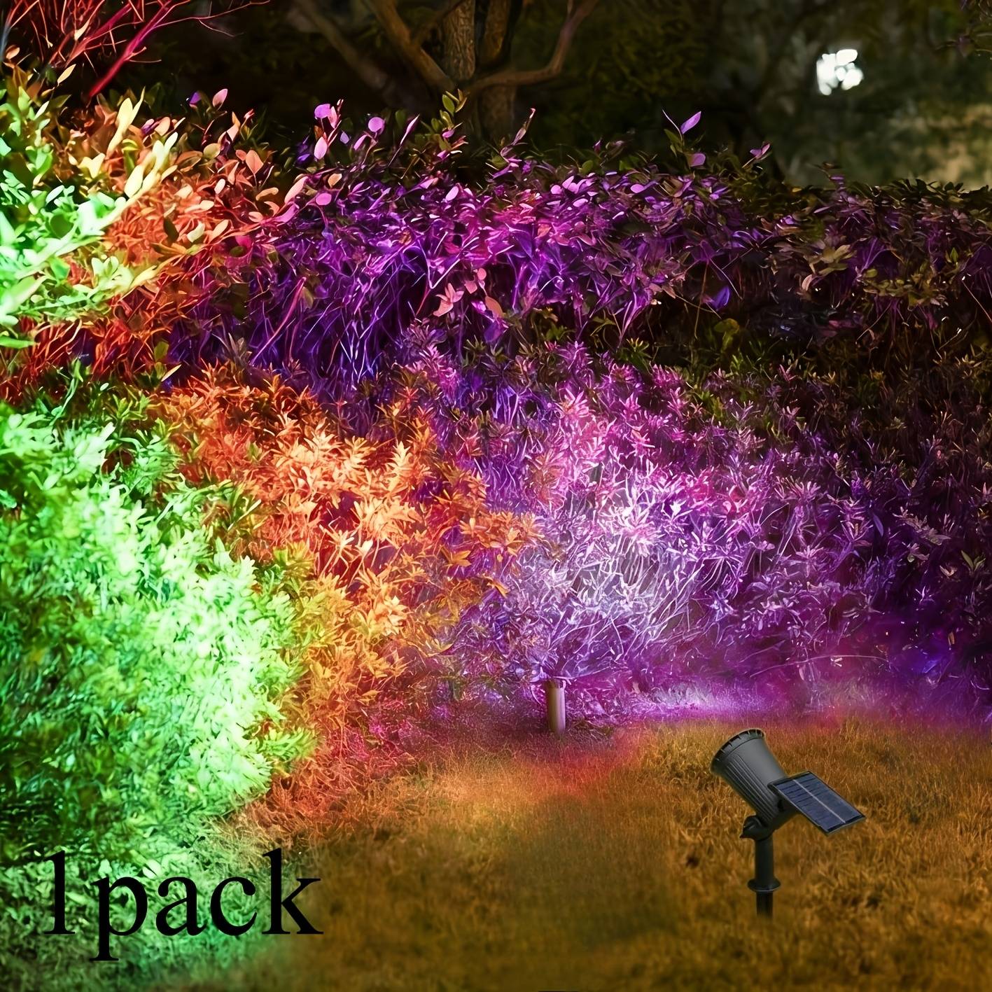Solar Spotlight With 9 Leds - Colorful Outdoor Garden And Lawn Lights, , Suitable For Exterior Walls, Stairs, , Courtyards, Swimming Pools, And The For Scenery At Night