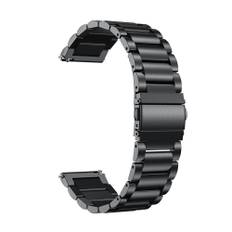 Stålarmband Garmin/Samsung/Huawei/Amazfit/Ticwatch – Svart