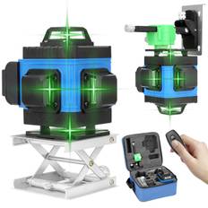 Lasernivå Grön laser multifunktionell 16 linjer 4D självnivellerande 360 horisontella och vertikala tvärlinjer Lasernivå UK Plug