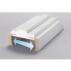 Flex +karm 110mm hvidmalet NCS S0502-Y med tætteliste, excl. bundstykke, 118,6 X 188,9 - M12X19