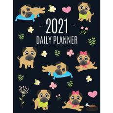 Pug Planner 2021 - Happy Oak Tree Journals - 9781970177220