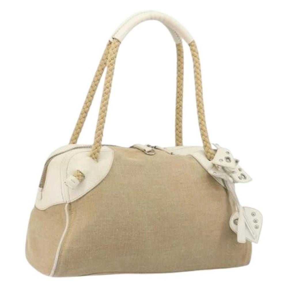 Miu Miu Pre-owned Pre-owned Boston Bag - Vintage - Dame - Beige - ONE SIZE - Uld