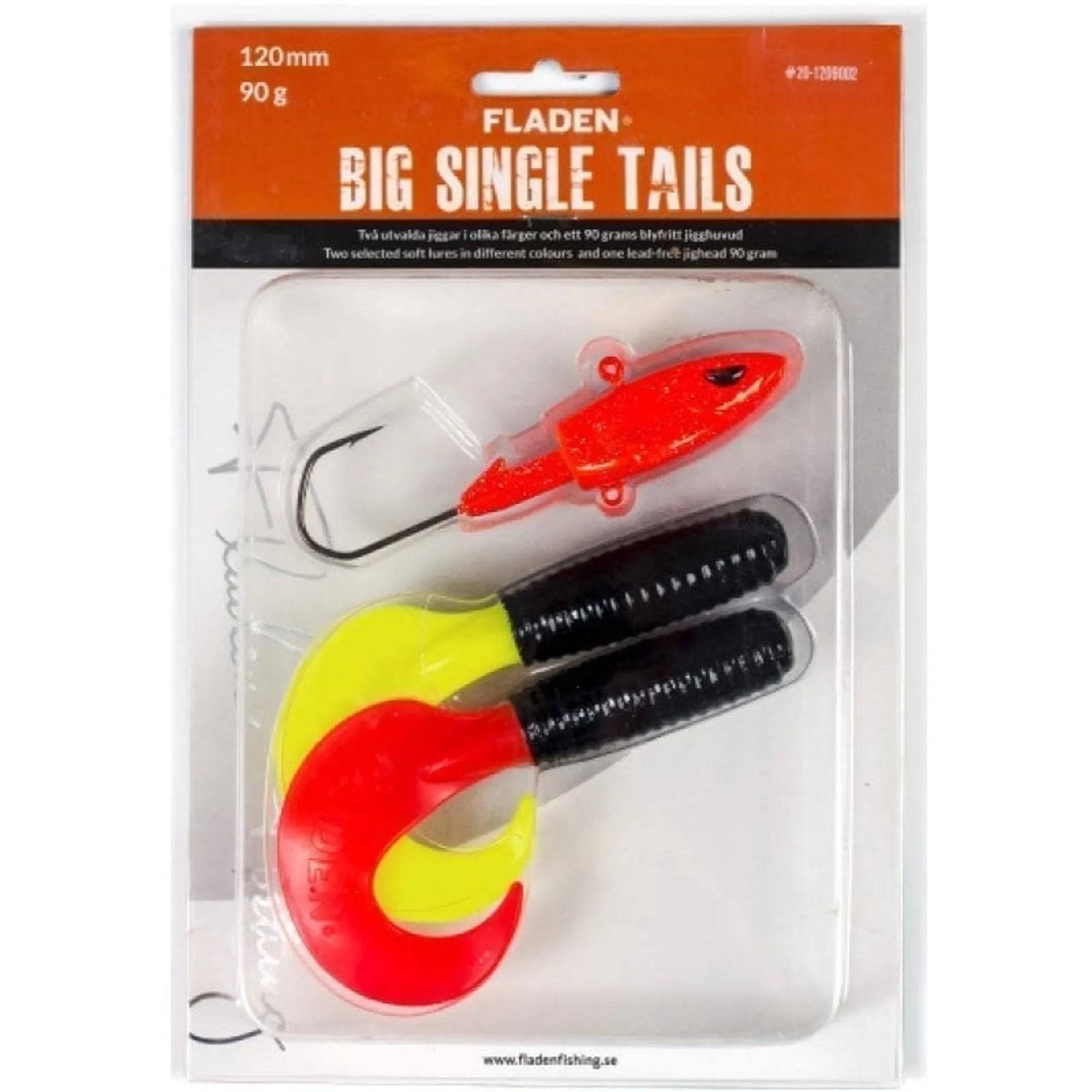 Jiggsortering Big Single Tail 120mm 65-90g - 65g / Black/yellow/red