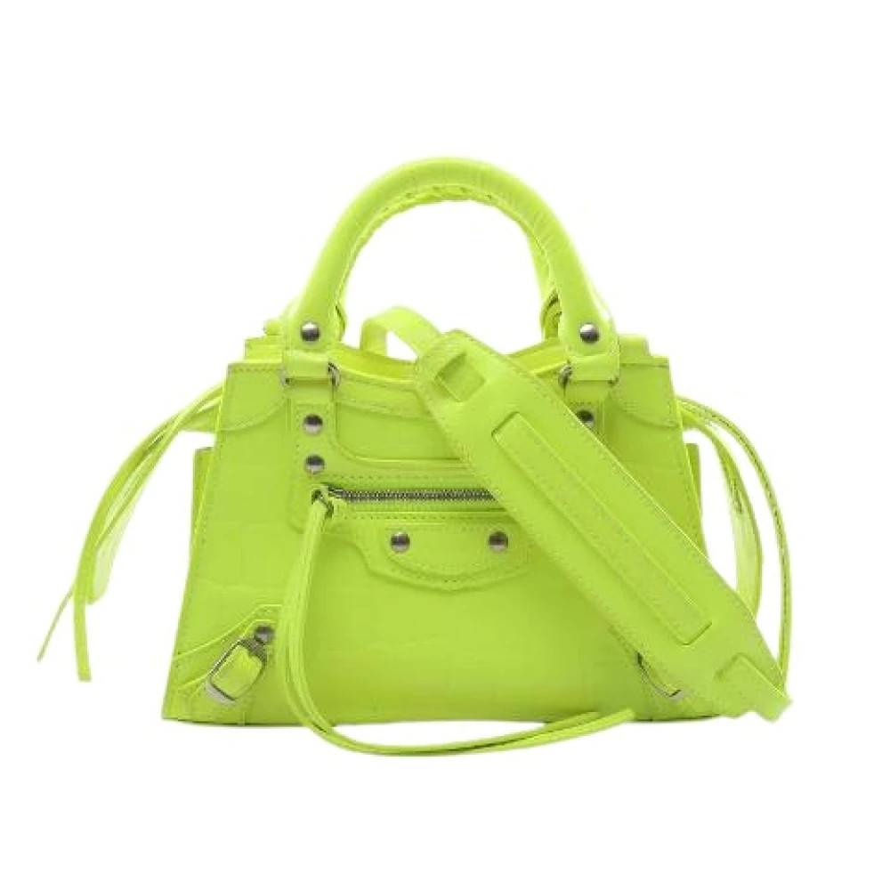 Balenciaga Vintage Pre-owned Neo Classic City Mini Læder 2-vejs Taske - Vintage - Dame - Grøn - ONE SIZE - Læder