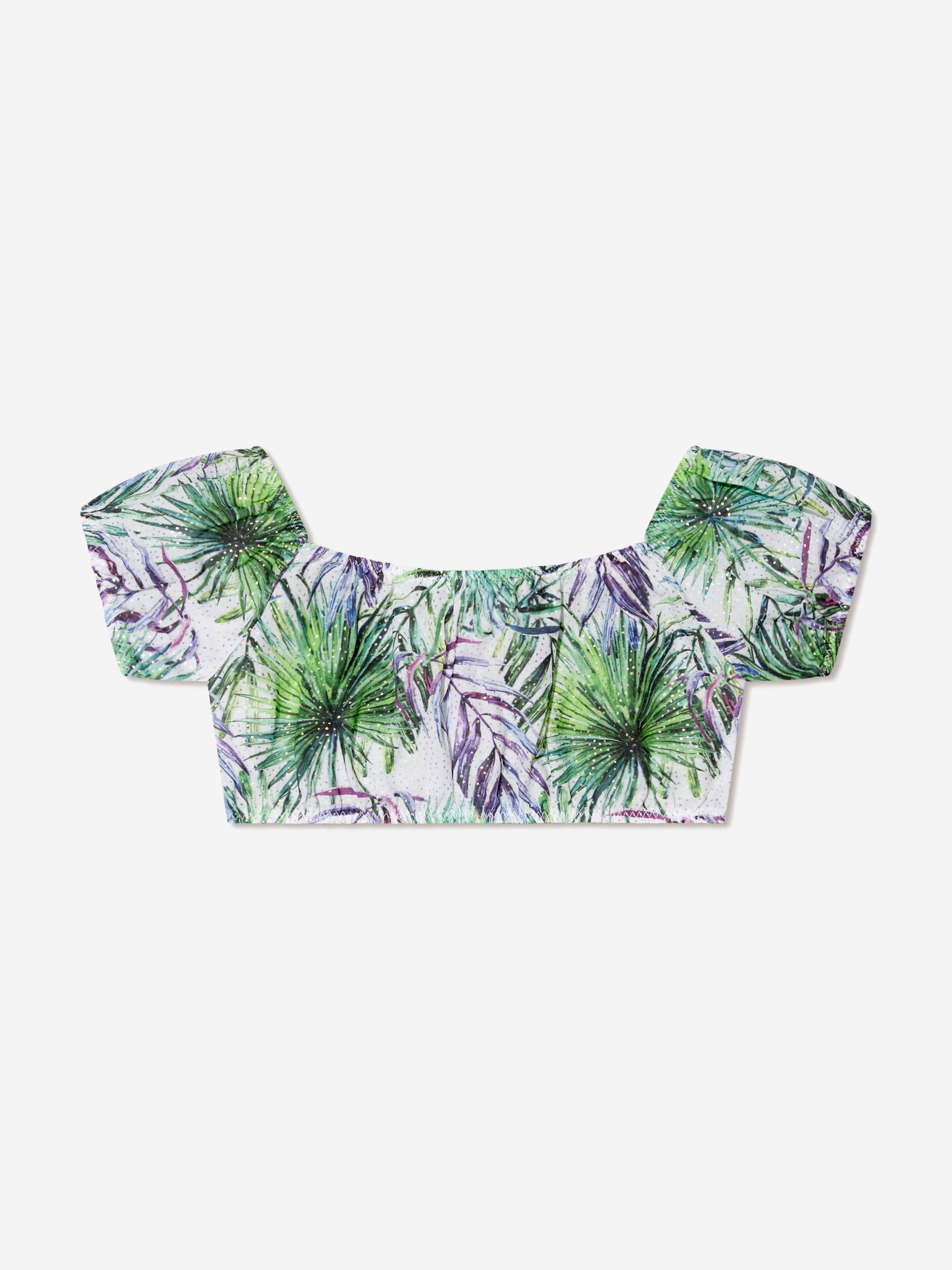 Nessi Byrd Girls Lali Crop Top in Multicolour - Multicoloured / 10 Yrs (10 Yrs)
