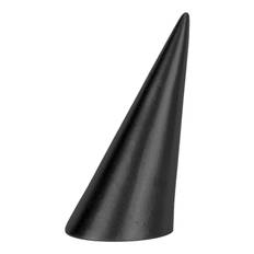 Ring Holder Cone Shaped Jewelry Ring Display Holder for Engagement Or Wedding Rings Silver svart