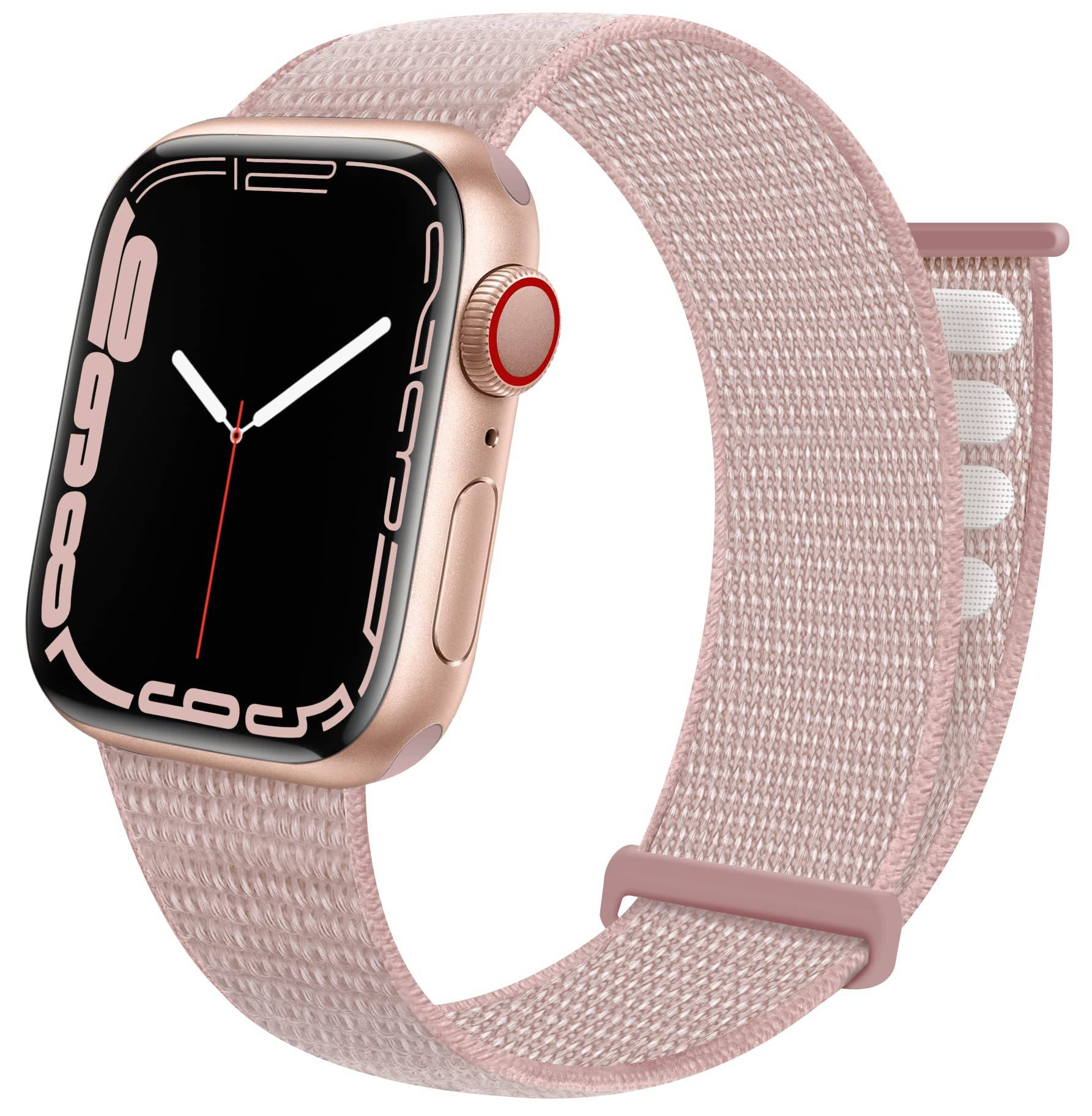 Nylonarmband Apple Watch Series 9 45mm Rosa
