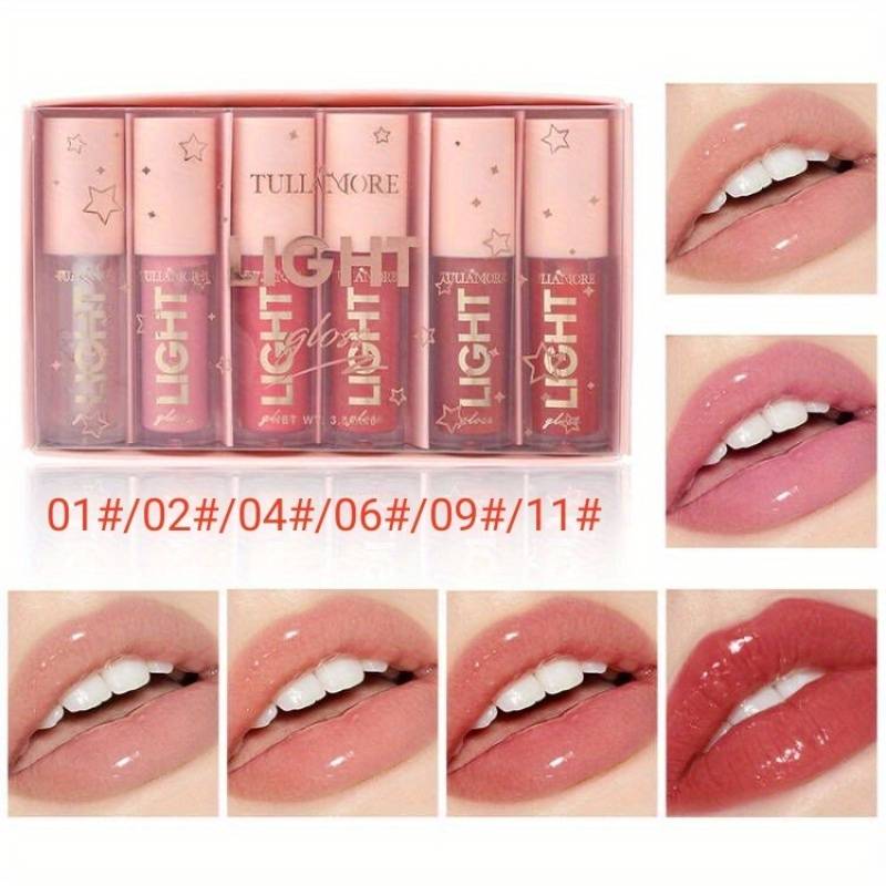 TEMU Moisturizing Candy Lip Glaze, Mirror-finish Pearlescent Nude Lip Shine, , Natural Lip Gloss Oil