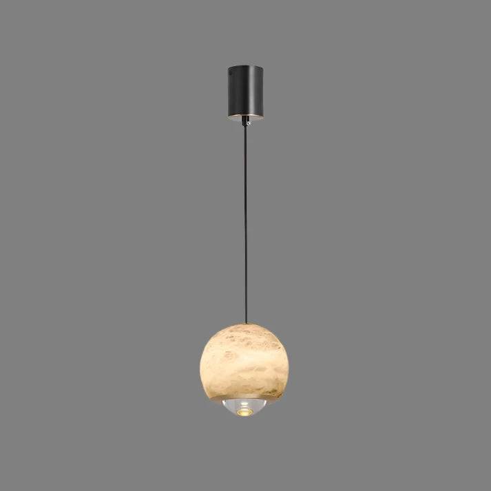 LumiereNordique Elegance Taklampa - Skandinavisk Marmor Hänglampa - Guld