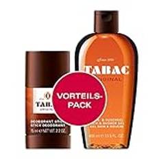 Tabac® Original | Värdespak: Deodorant stick och duschgel – med den omisskännliga doften av Tabac Original Deodorant Stick 75 ml & duschgel 400 ml