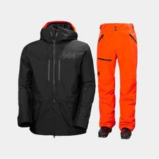 Helly Hansen Men's Garibaldi / Sogn Skisæt Herre - Black / Neon Orange, S / M