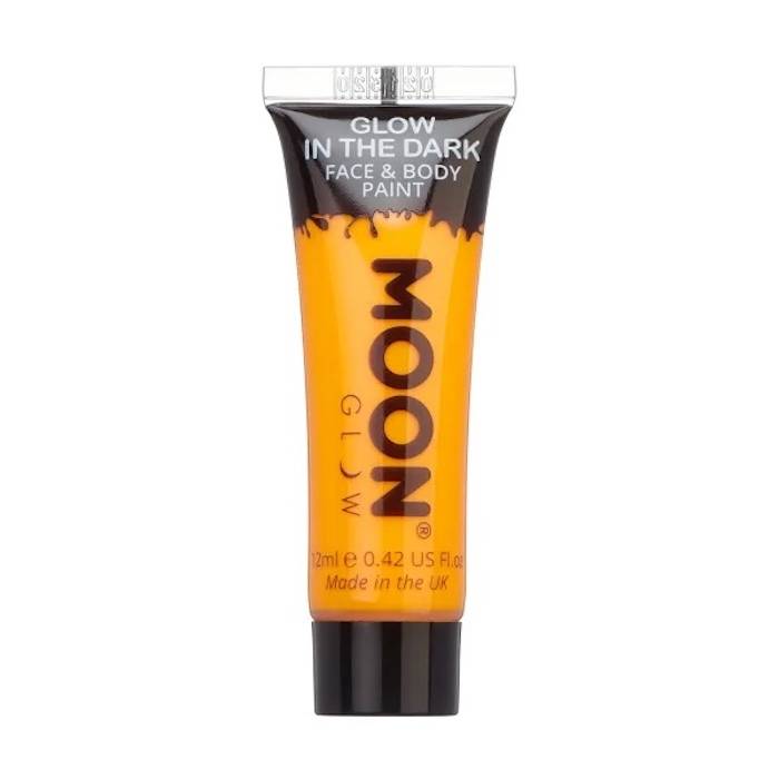 Självlysande ansikts- och kroppsmakeup, orange Moon Creations - 12 ml