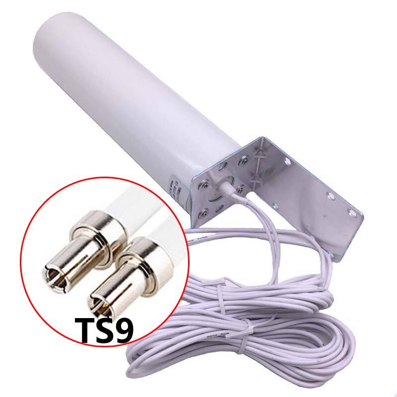 Wifi antenner 4g lte utomhus fat antenn vattentät sma crc 9 ts9 omni antenn hög förstärkning 698-2700 mhz för huawei router modem - 5m ts9 kontakt