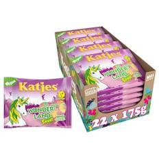 Katjes Wunderland sauer Vorratspack – saure Fruchtgummi Vorrats-Box in magischen Formen und Farben, fruchtiger Mix in unterschiedlichen Geschmacksrichtungen, vegan, 22 x 175 g