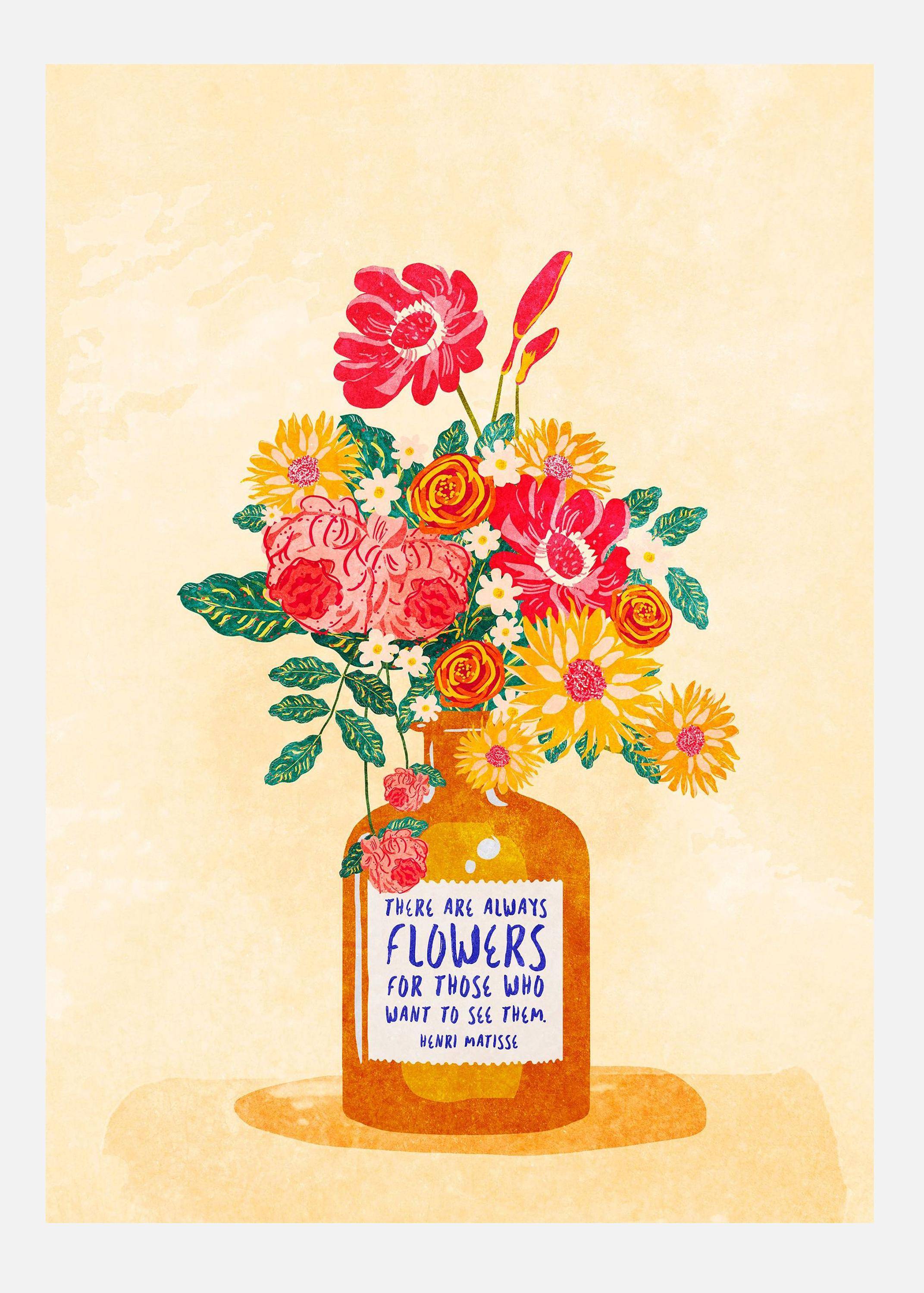 Always Flowers Canvastavla (70x100 cm)