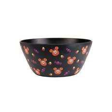 Disney Mickey Pumpkin Bamboo Tossed Black Salad Bowl