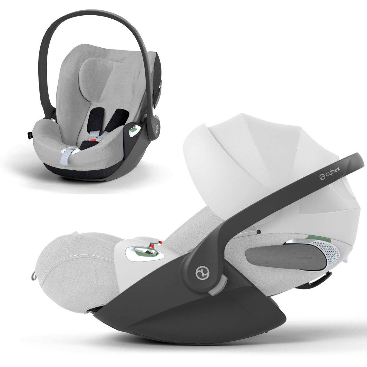 Cybex Cloud T i-Size baby car seat + Cloud T Summer Cover - Platinum White Plus