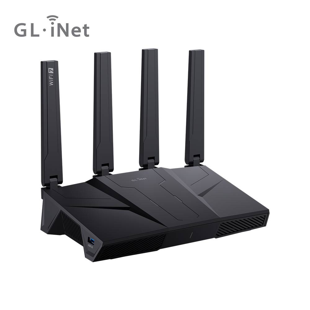 GL.iNet GL-BE9300 Flint 3 Tri-Band Wi-Fi 7 Router for Wireless Internet 5 x 2.5G VPN Router High Speed Gaming Long Range 6GHz Home Wirelss Router, 9 Gbps Wireless Speed for Smooth 8K Streaming,