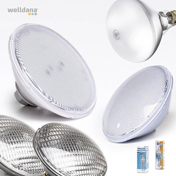 Pool pærer (LED og HALOGEN) - Hvid (varm) - GY6.35 (stifter) - Halogen - 75