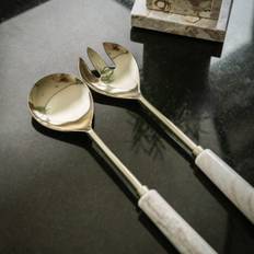Zelected by Houze Milani Salladsbestick 2 Delar, Marmor