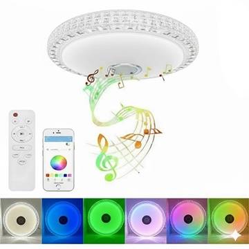 Starry Sky Smart LED-taklampa med Bluetooth-högtalare, väckarklocka - 36W/30cm