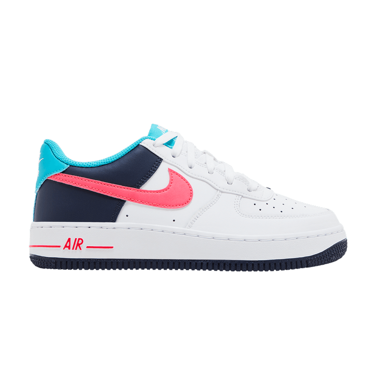 Nike Air Force 1 Low White Thunder Blue Dusty Cactus Racer Pink (GS) - UK 5
