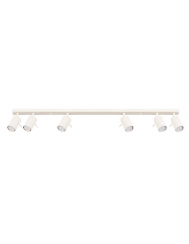RING Skinnespot til loftet i stål H16 x B118 x D5 cm 6 x GU10 - Beige
