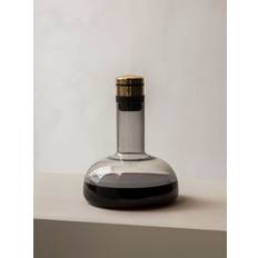 Wine Breather Carafe, Original - Smoked Glass | Brass Lid