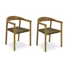 Harford Set of 2 Dining Chairs - Olive Green