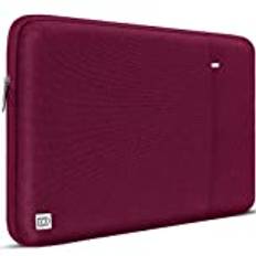 DOMISO 12,5 tum vattentät laptopväska fodral notebook fodral skyddsfodral för 13 tum MacBook Pro Retina/13 MacBook Air Retina 2018/13,5 tum Surface Laptop 2/12,9 tum iPad Pro 2016 2017, vinröd