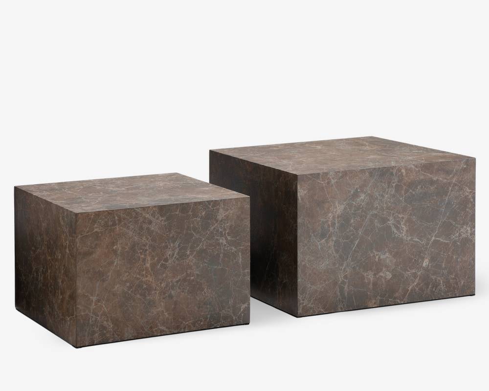 Sofabord Dice brown stone