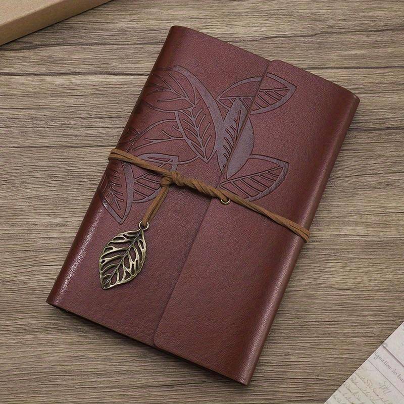 A6 Vintage Resenärs pärm Anteckningsbok Blank Kraft Dagbok PU Läder Lösbladig Anteckningsblock Journal Skissbok Kontorsmaterial
